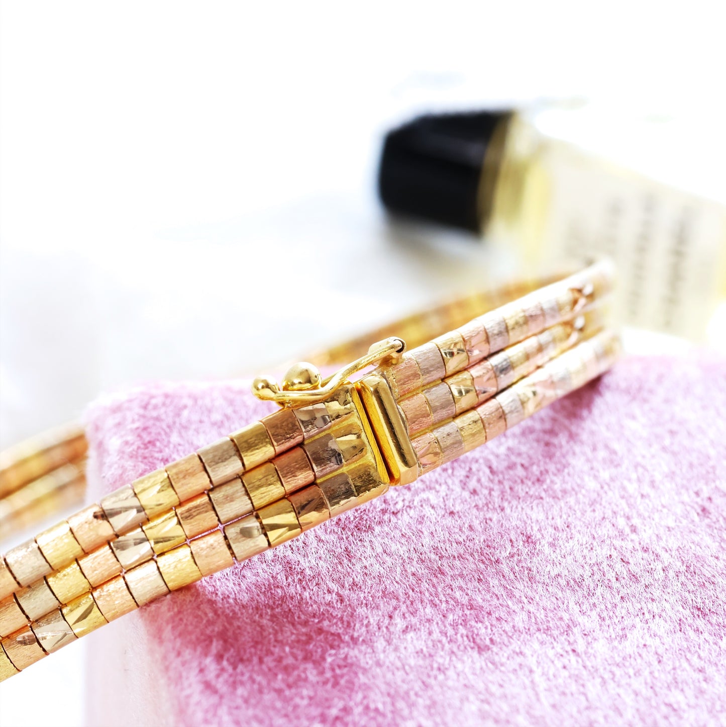 Vintage 1970's Three-Colour Slinky Snake Bracelet