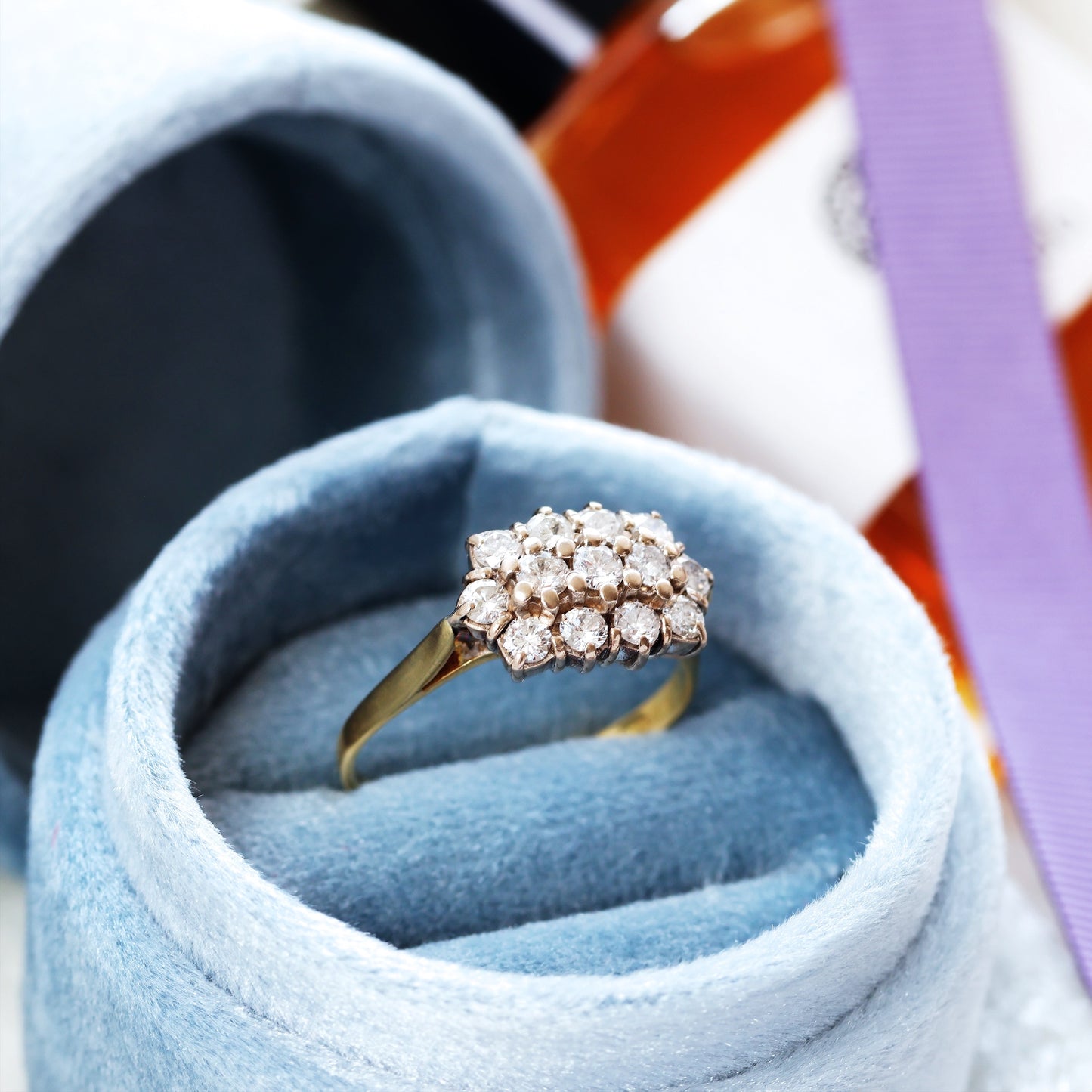 Glam Diamond Cluster Dress Ring Dated 1981