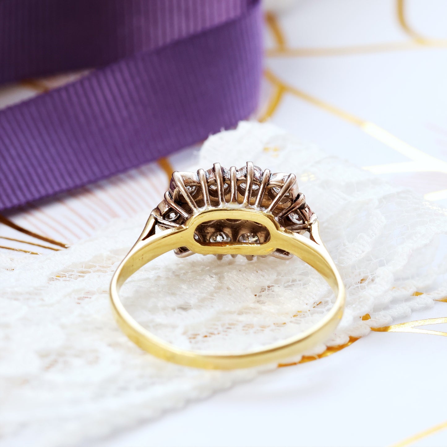 Glam Diamond Cluster Dress Ring Dated 1981