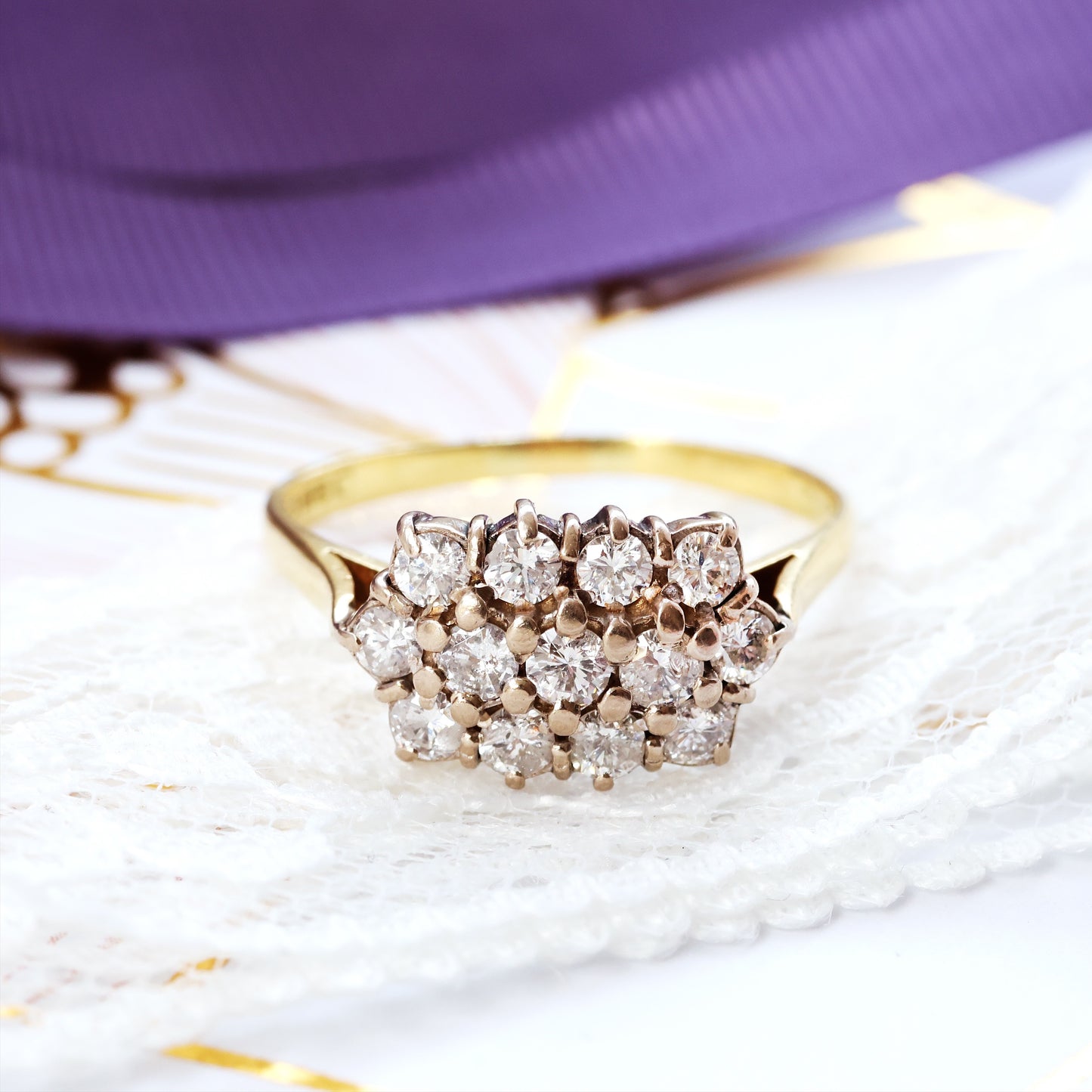 Glam Diamond Cluster Dress Ring Dated 1981