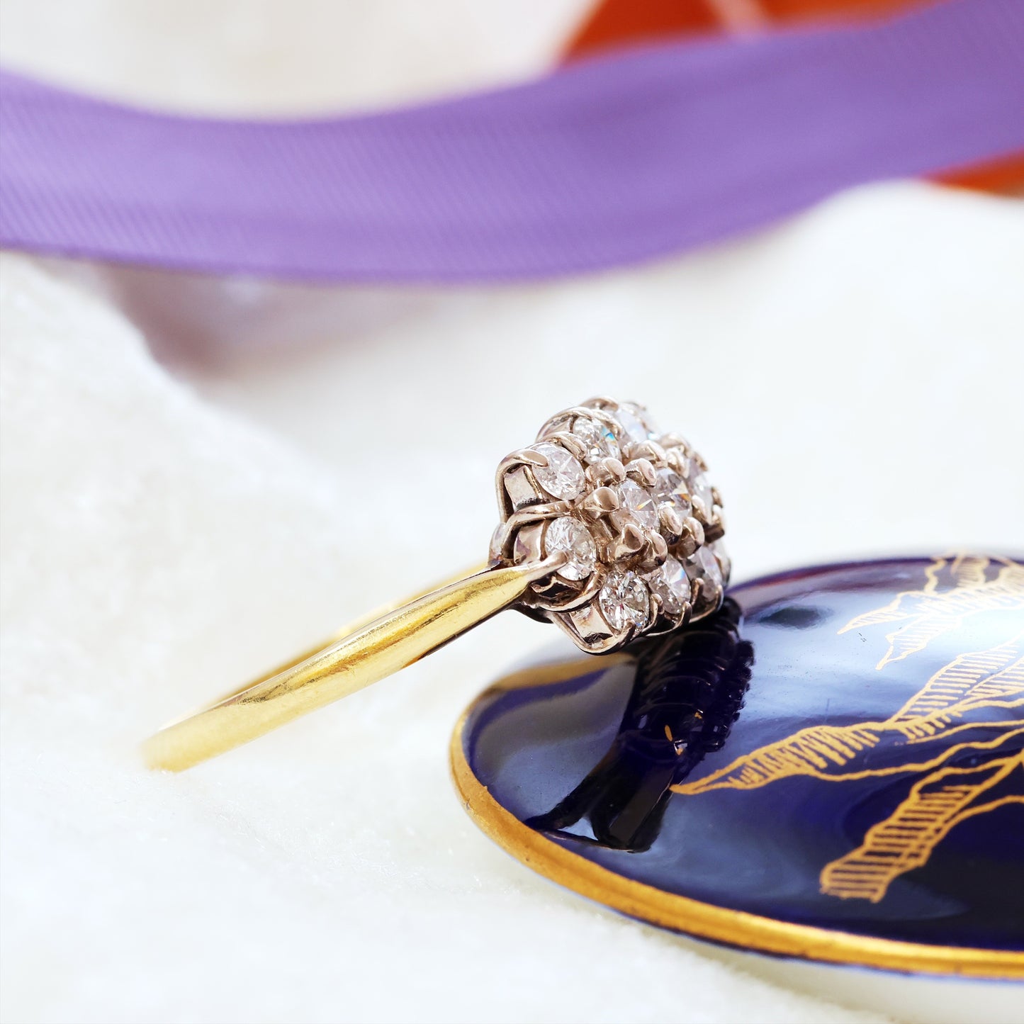 Glam Diamond Cluster Dress Ring Dated 1981
