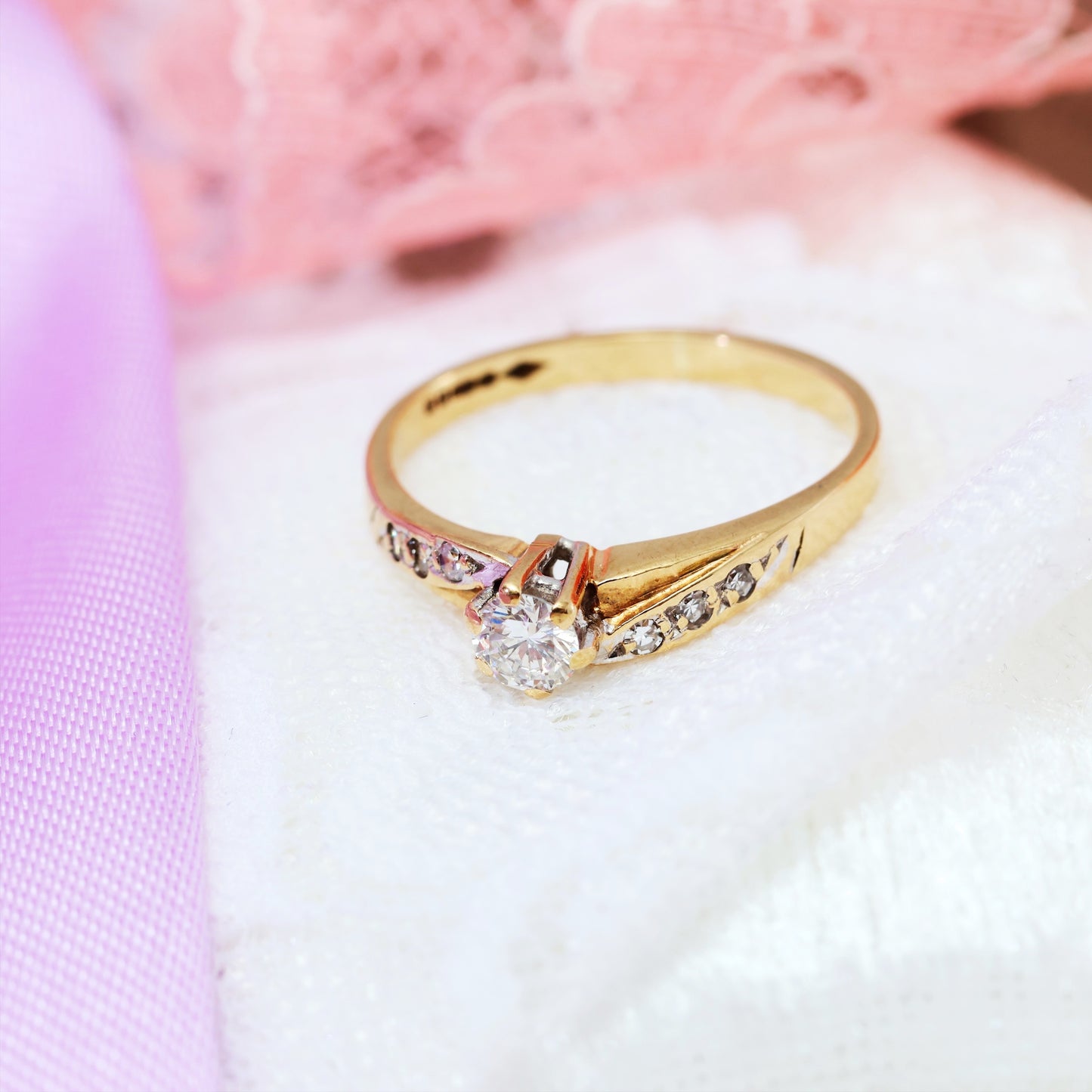 A Pretty Vintage 1980’s Solitaire Diamond Engagement Ring