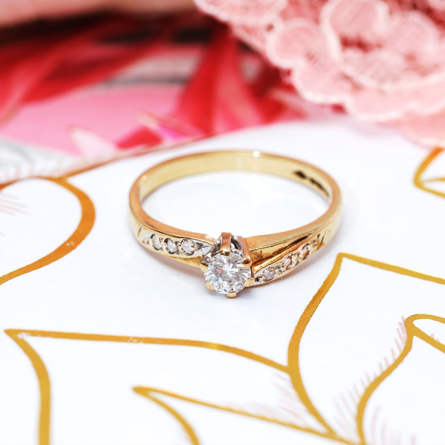 A Pretty Vintage 1980’s Solitaire Diamond Engagement Ring