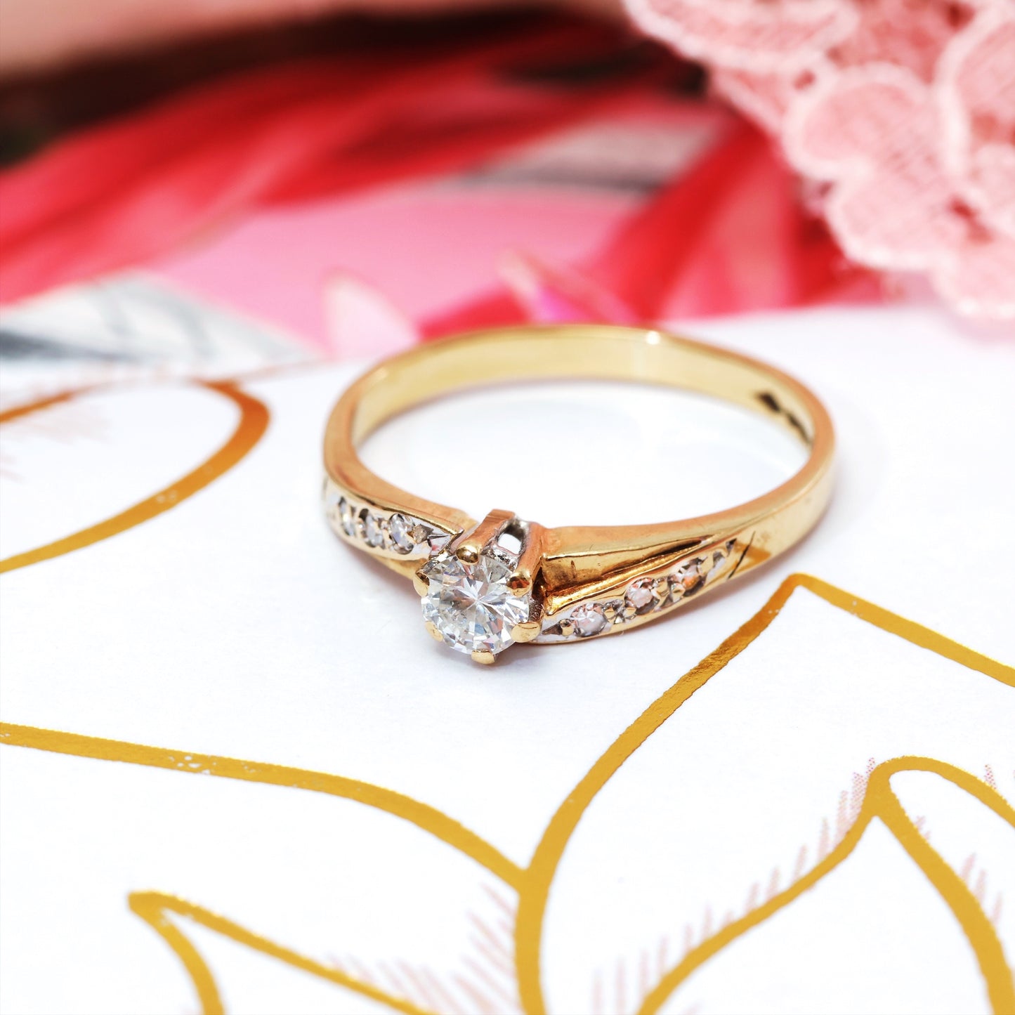 A Pretty Vintage 1980’s Solitaire Diamond Engagement Ring