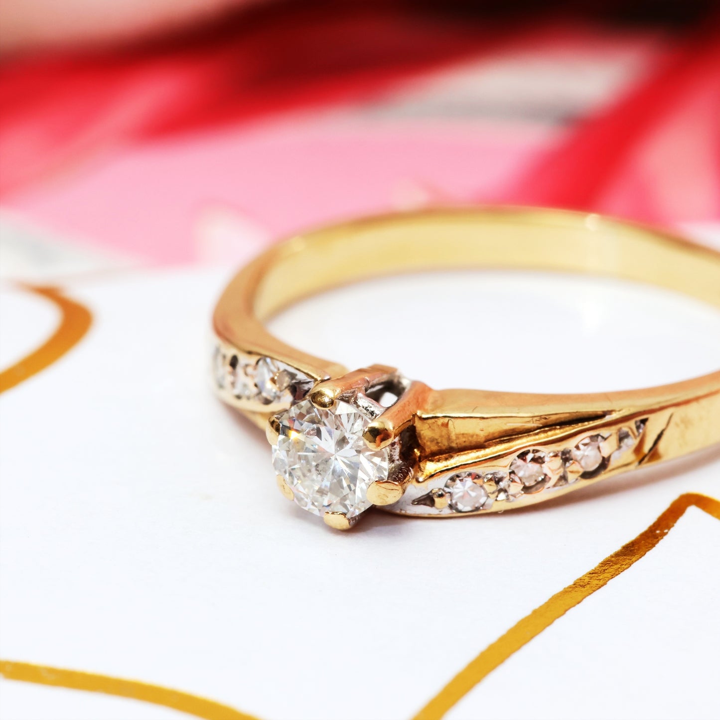 A Pretty Vintage 1980’s Solitaire Diamond Engagement Ring