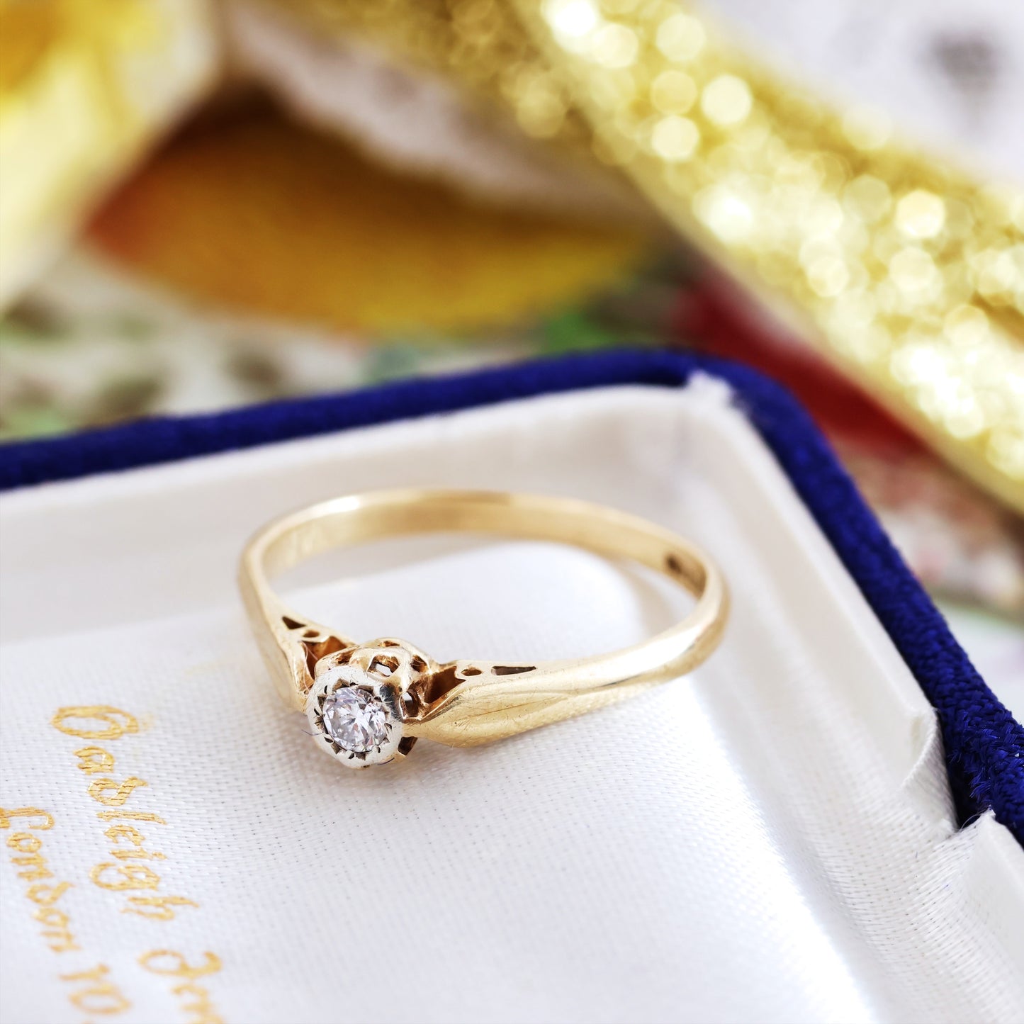 Date 1983 Vintage Solitaire Diamond Engagement Ring