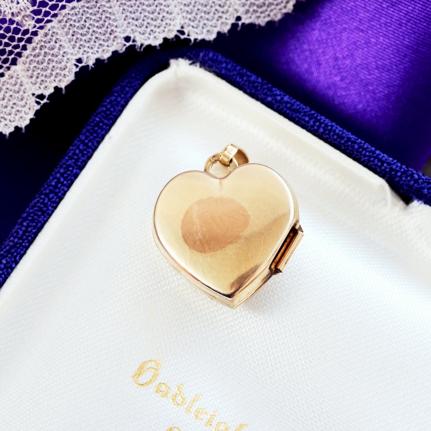 Darling Rose Embossed Gold Locket