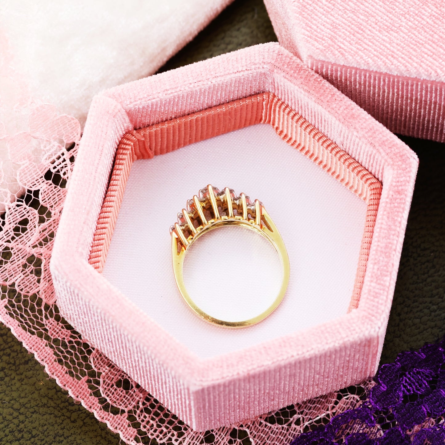 Blazing Vintage Diamond Cocktail Ring