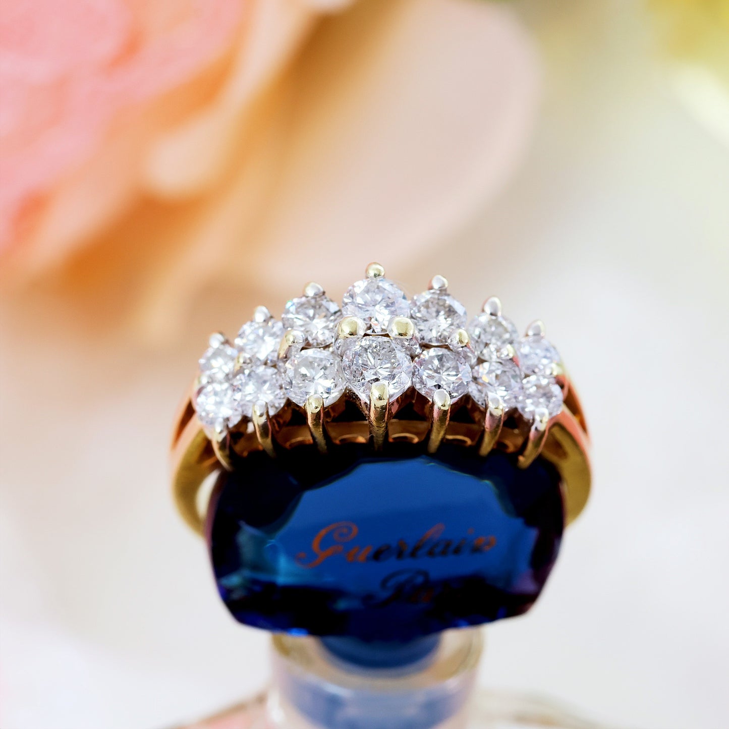 Blazing Vintage Diamond Cocktail Ring