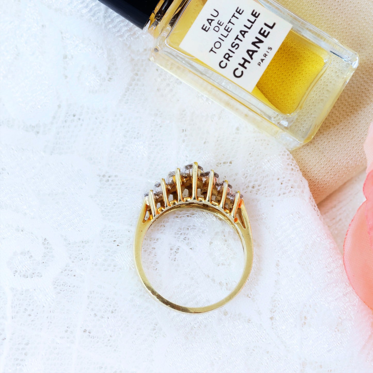 Blazing Vintage Diamond Cocktail Ring