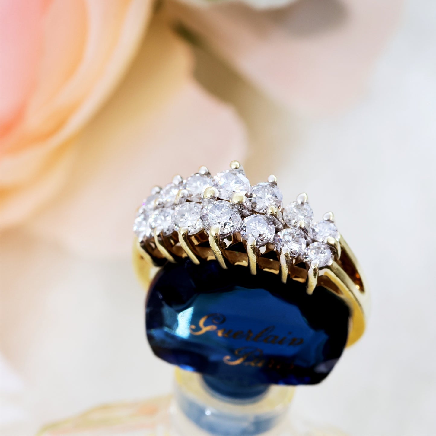 Blazing Vintage Diamond Cocktail Ring
