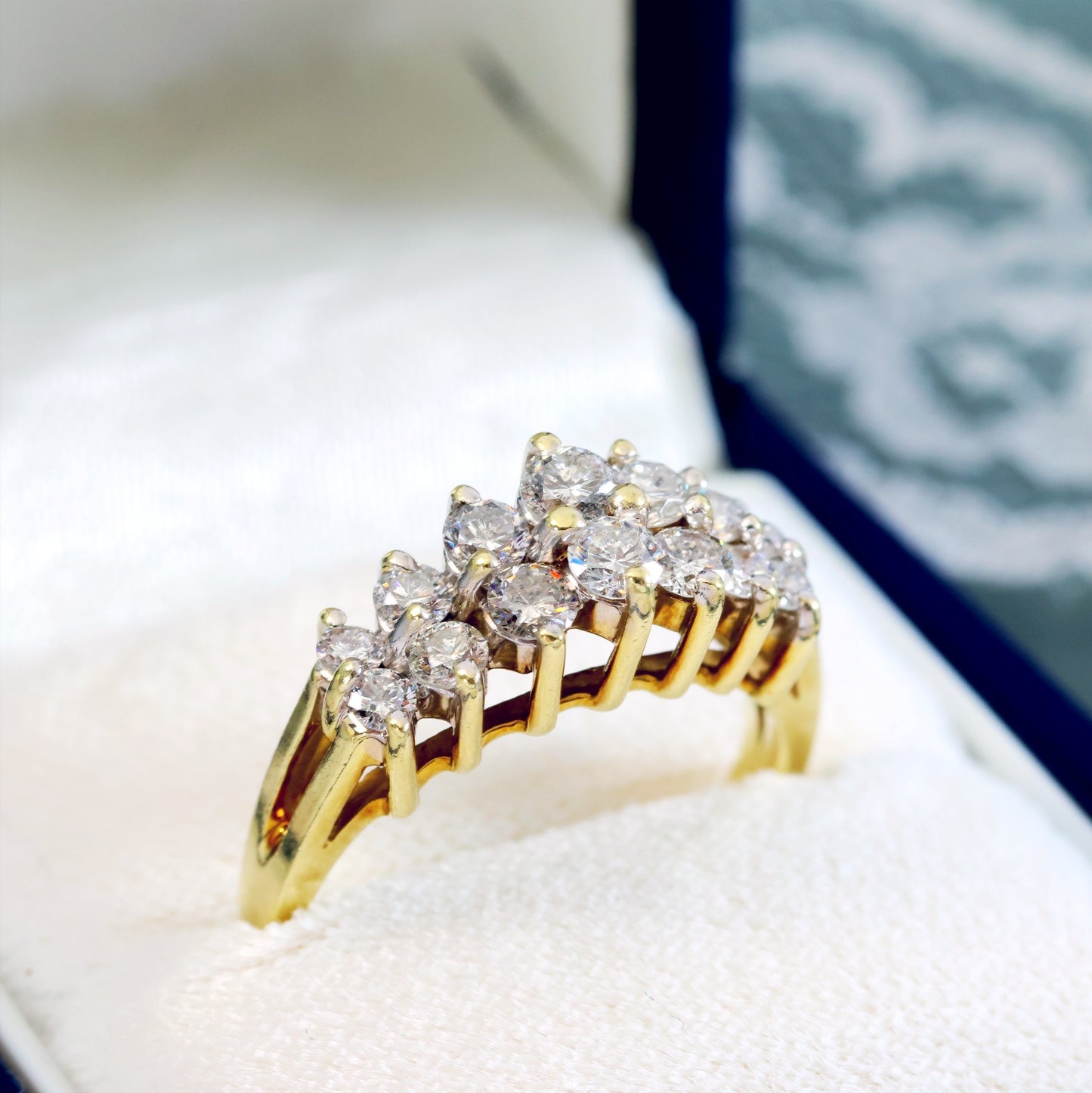 Blazing Vintage Diamond Cocktail Ring