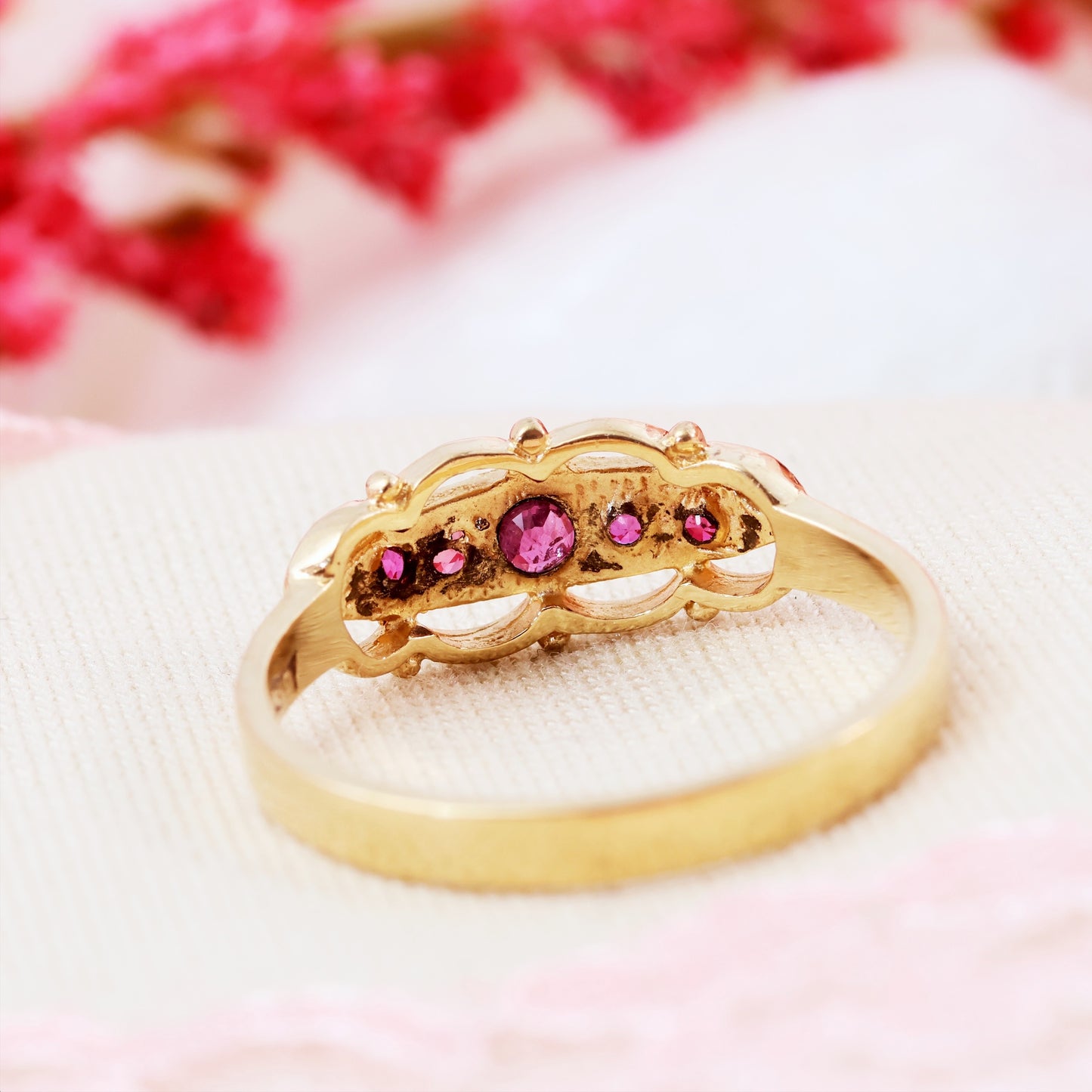 Pretty Vintage Date 1996 Ruby Ring
