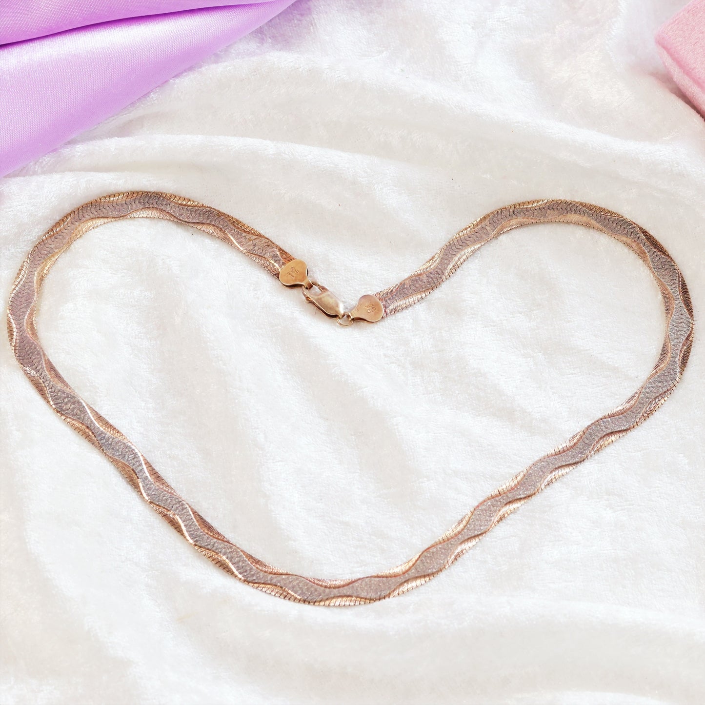Vintage Date 1978 Milor Reversible Snake Chain