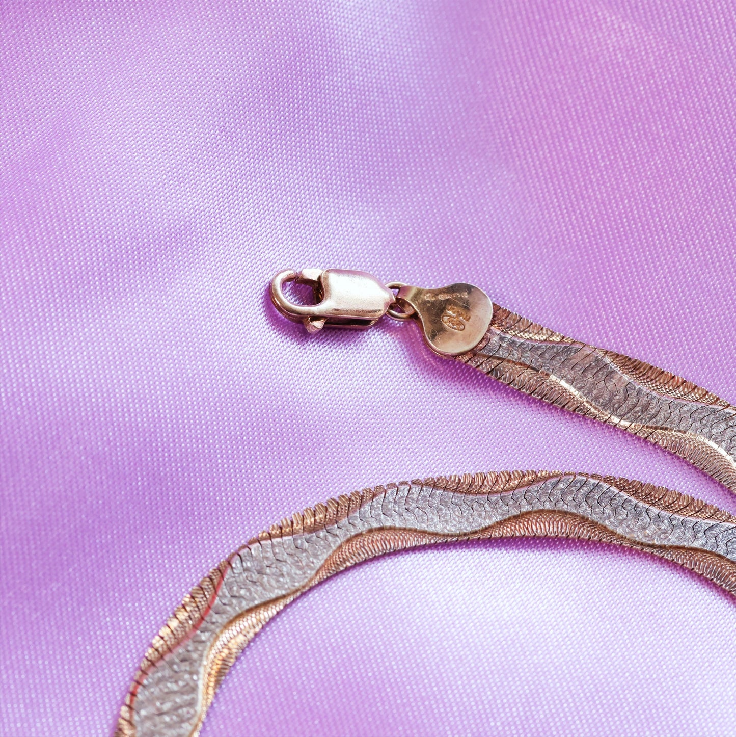 Vintage Date 1978 Milor Reversible Snake Chain