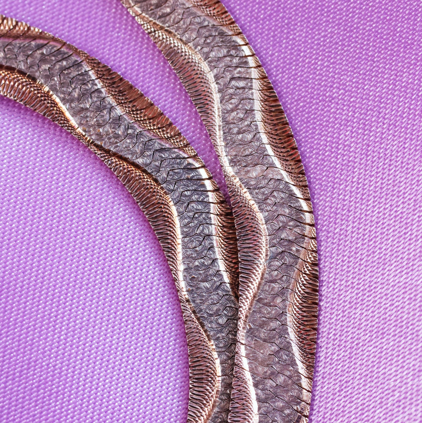 Vintage Date 1978 Milor Reversible Snake Chain