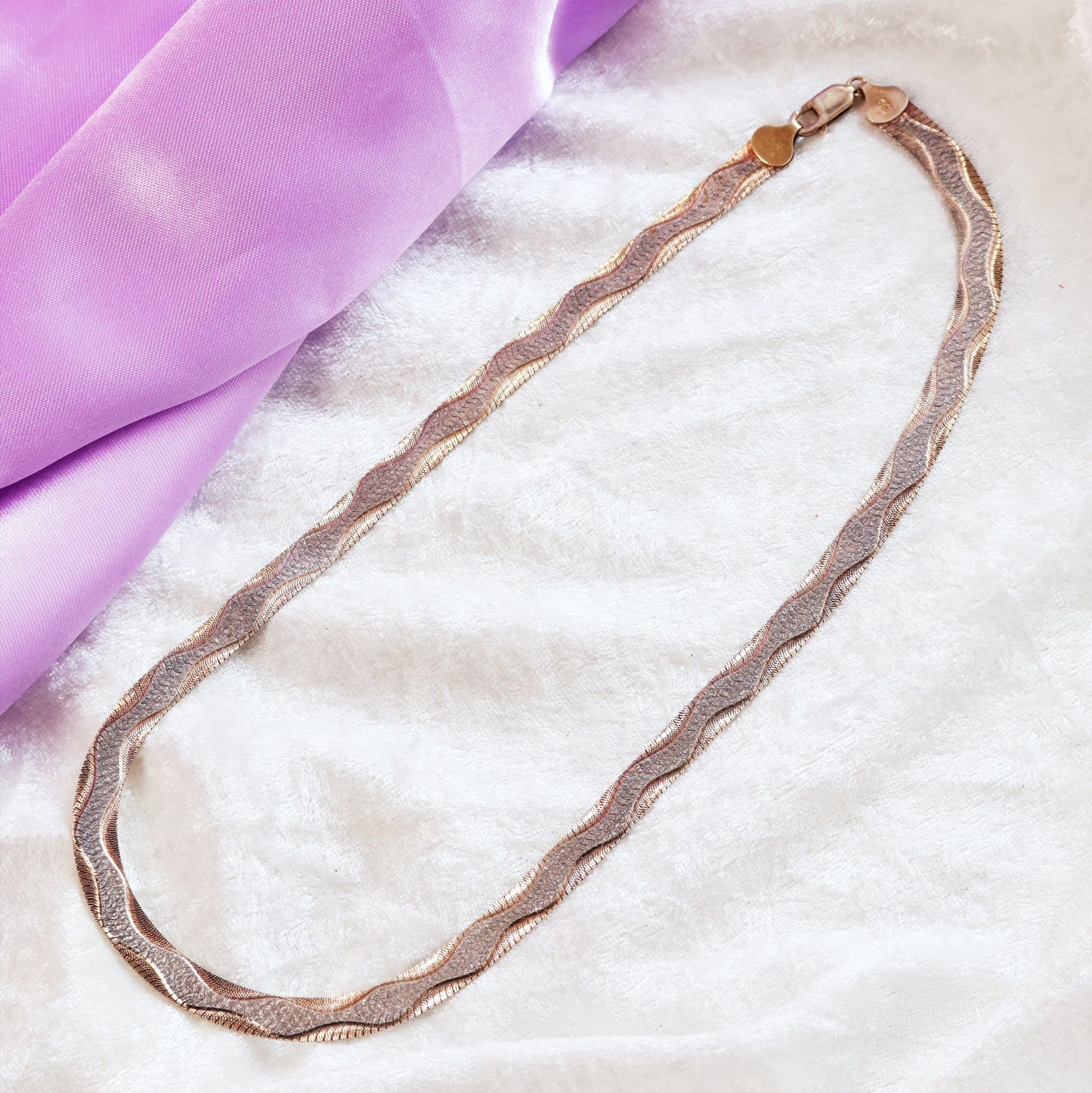 Vintage Date 1978 Milor Reversible Snake Chain