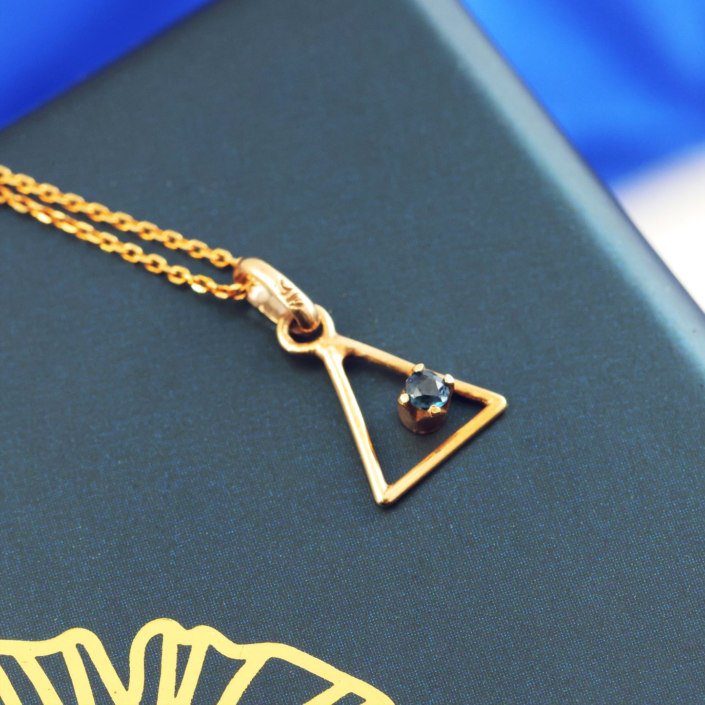 Dinky Minimalist Sapphire Birthstone Pendant