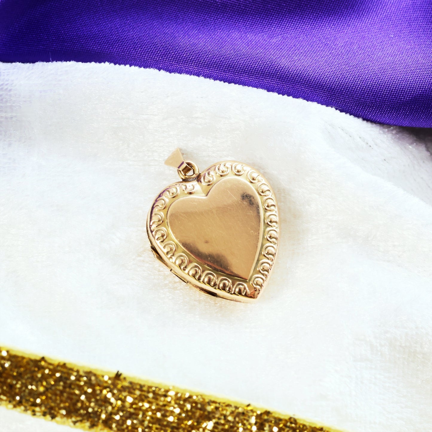 Vintage Heart Shaped Gold Locket