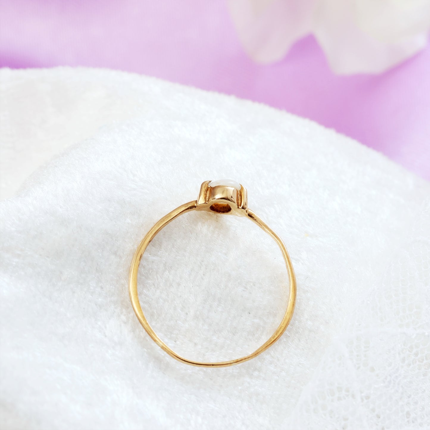 Vintage Crystal Opal Wirework Ring