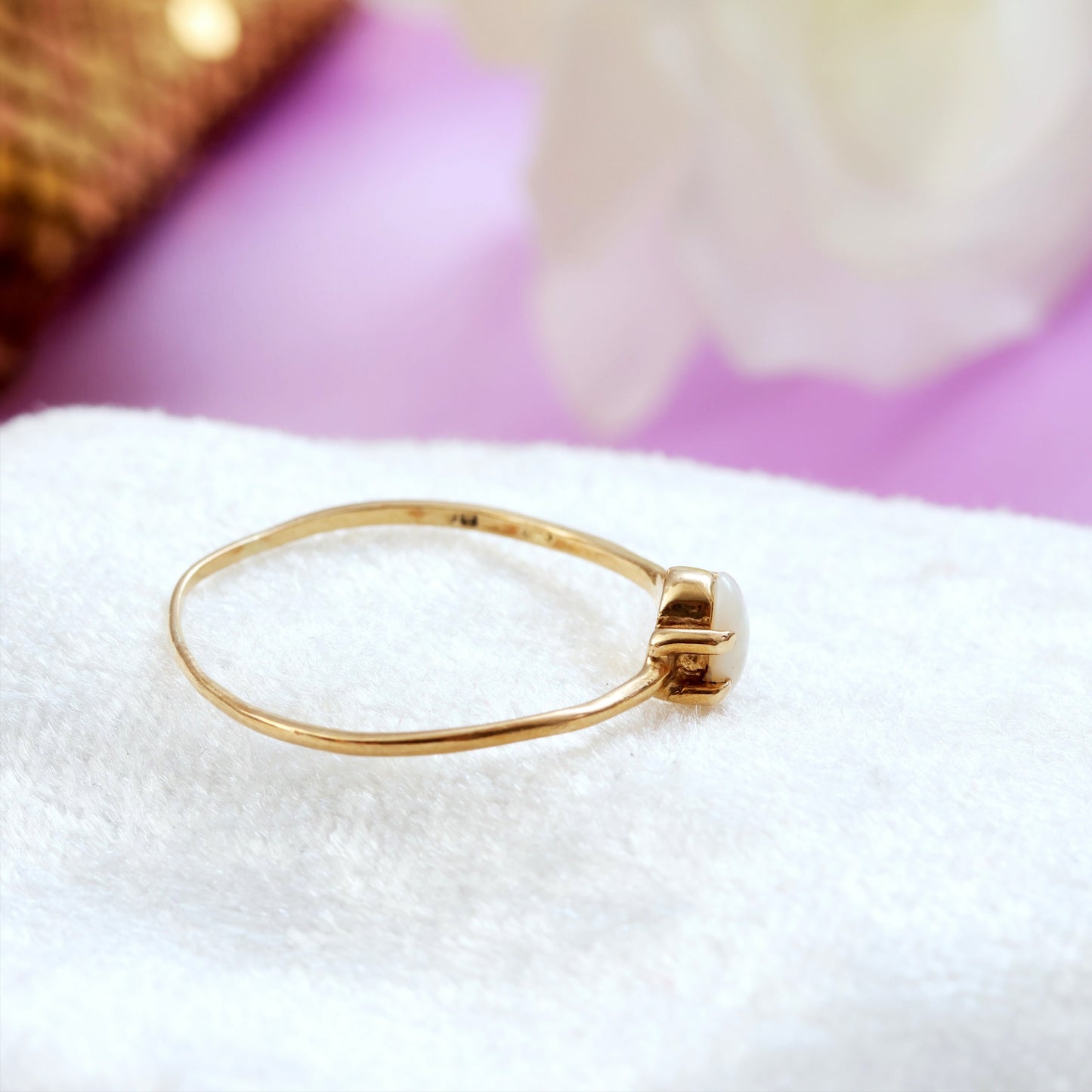 Vintage Crystal Opal Wirework Ring