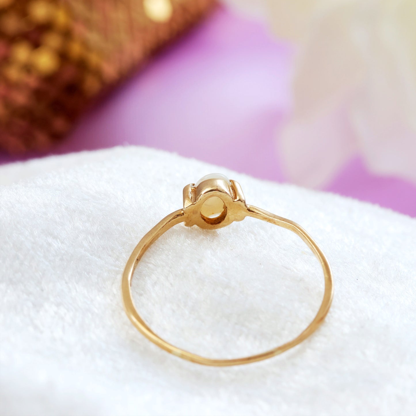 Vintage Crystal Opal Wirework Ring
