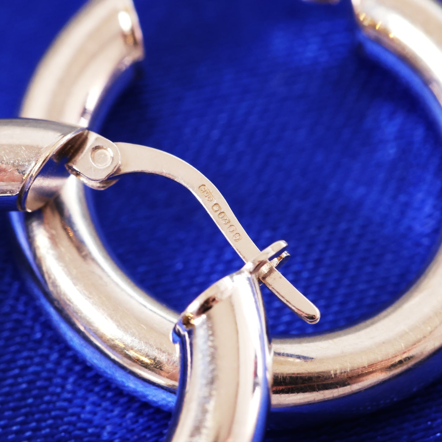 Vintage Chunky White Gold Hoop Earrings