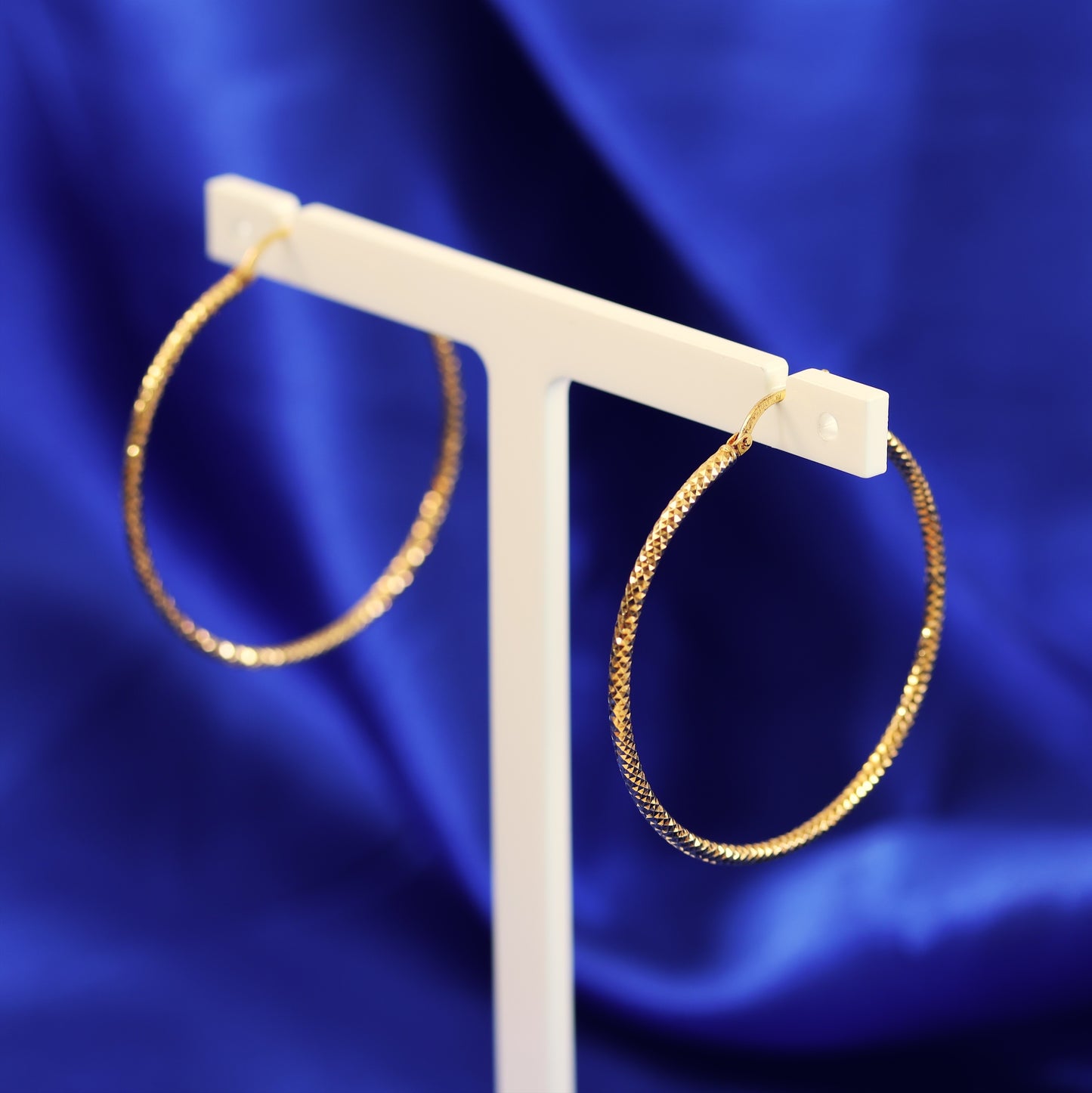D200-VINTAGE-ITALIAN-9CT-GOLD-SILVER-GILT-HOOP-HOOPS-EARRING-EARRINGS-01