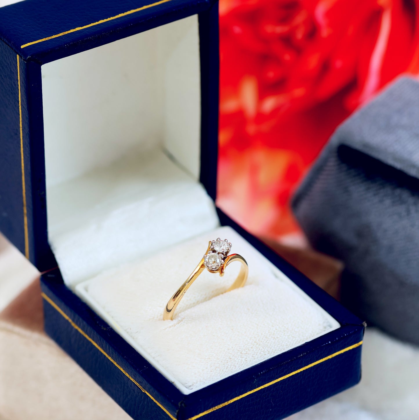 Vintage Twinkles Diamond Crossover Engagement Ring