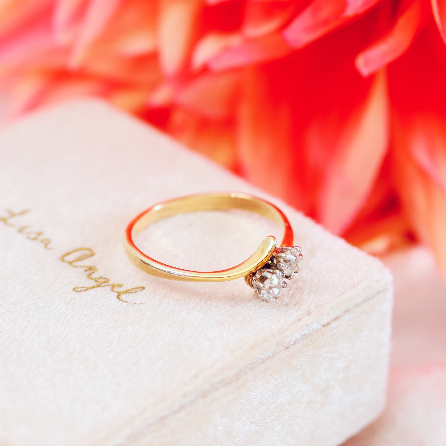 Vintage Twinkles Diamond Crossover Engagement Ring