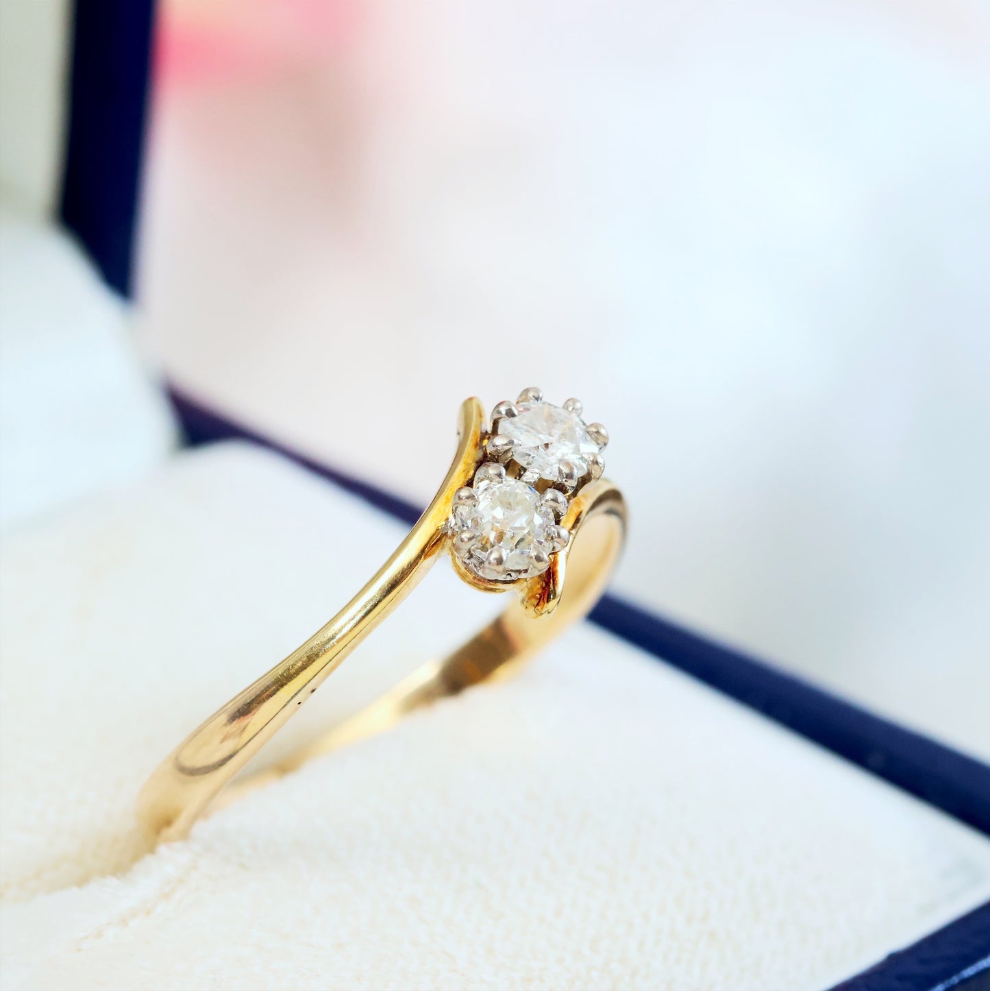 Vintage Twinkles Diamond Crossover Engagement Ring