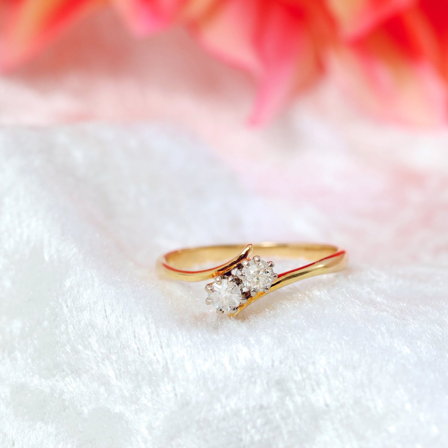 Vintage Twinkles Diamond Crossover Engagement Ring