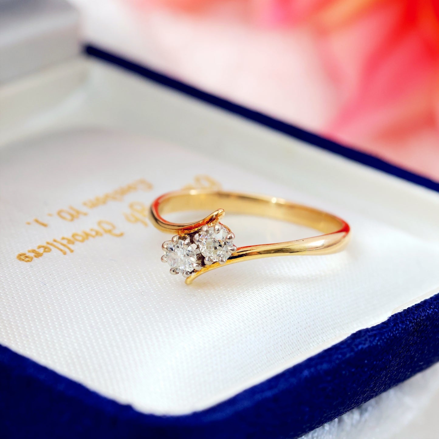 Vintage Twinkles Diamond Crossover Engagement Ring