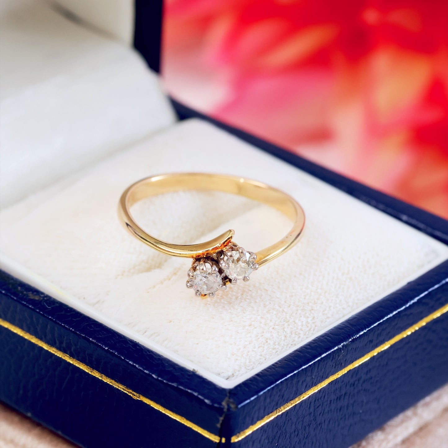 Vintage Twinkles Diamond Crossover Engagement Ring