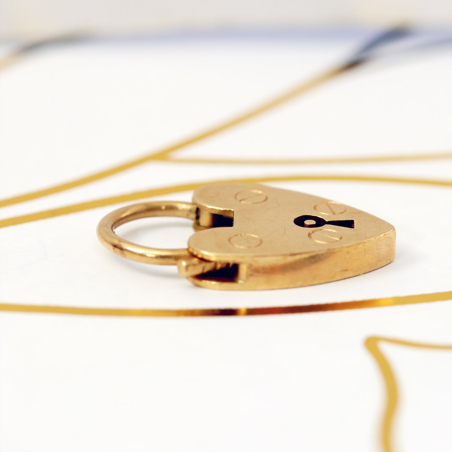 Dinky Vintage 9ct Gold Padlock Charm