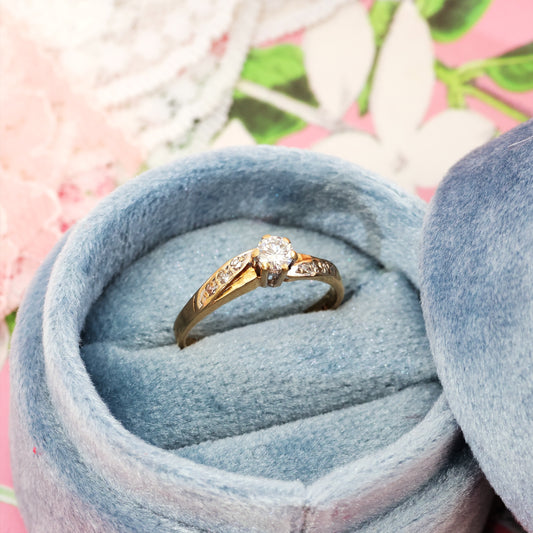 A Pretty Vintage 1980’s Solitaire Diamond Engagement Ring