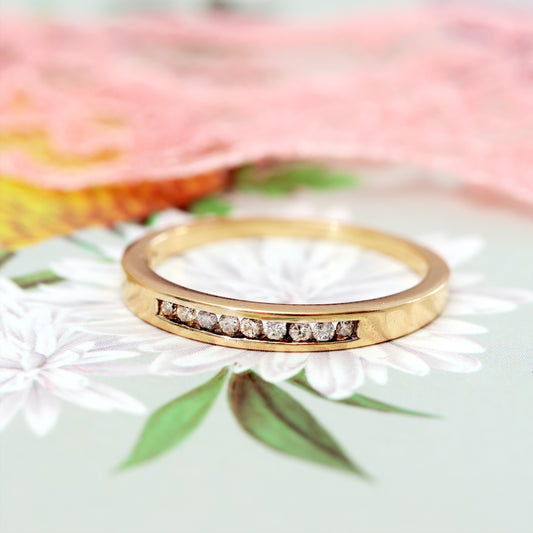 A Vintage Half Eternity Diamond Ring
