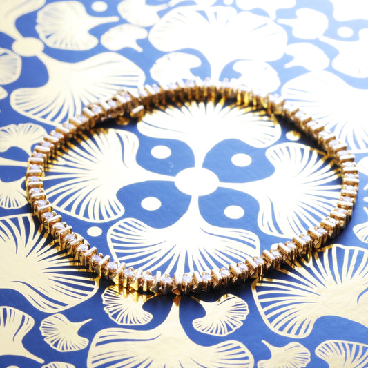 Vintage Chic 18ct Gold & Diamond Line Bracelet