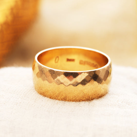 D152-VINTAGE-YELLOW-GOLD-WEDDING-BAND-RING-FACETED