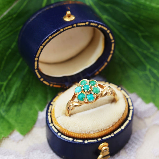 D154-VINTAGE-FLOWER-GOLD-RING-TURQUOISE-05
