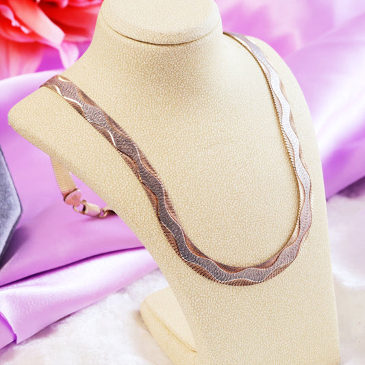 D168-VINTAGE-MILOR-REVERSABLE-SNAKE-CHAIN-ITALIAN-HERRINGBONE-GOLD-SILVER-01_8