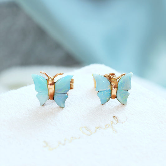 D182-VINTAGE-YELLOW-GOLD-OPAL-BUTTERFLY-STUD-EARRINGS-STUDS-EARRING-01_2